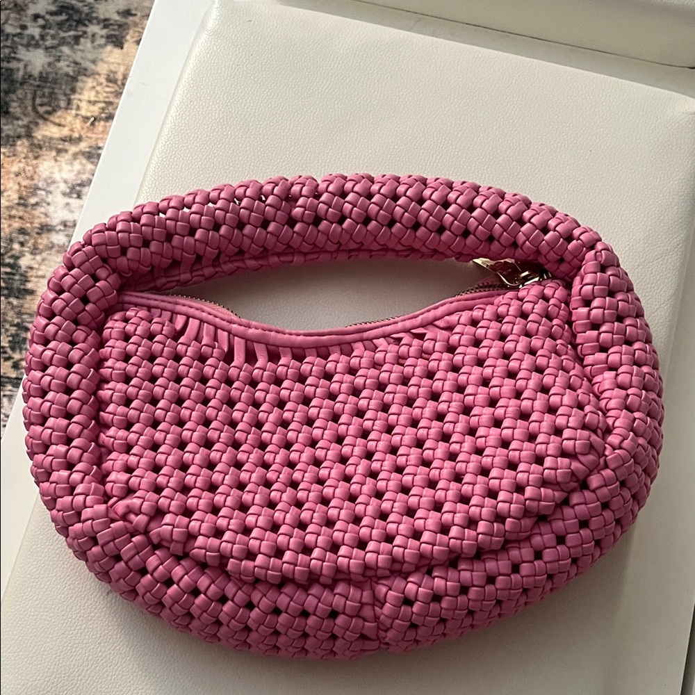 Sincerely Jules Pink Woven Shoulder Bag
